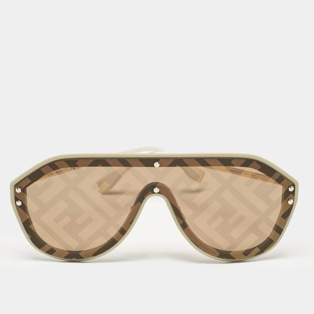 Fendi Zucca Sunglasses - Cream and Brown